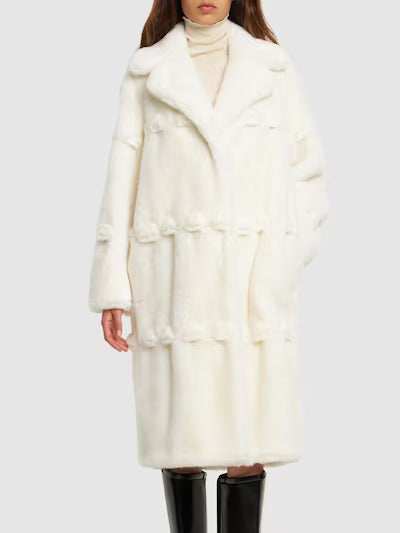 Ankle length faux fur coat outlet