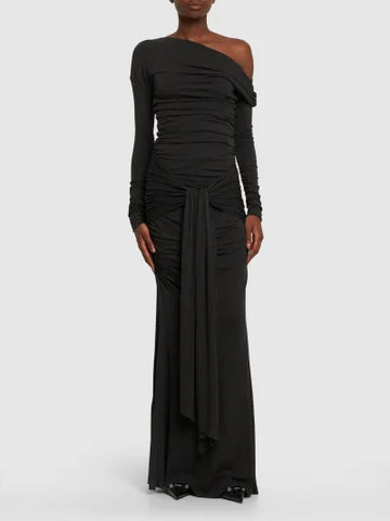 Jersey Gown with Knot Detail