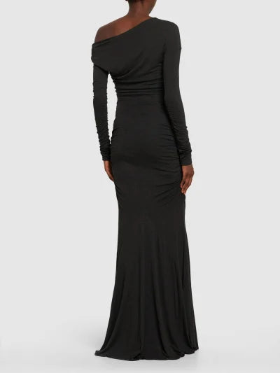 Jersey Gown with Knot Detail